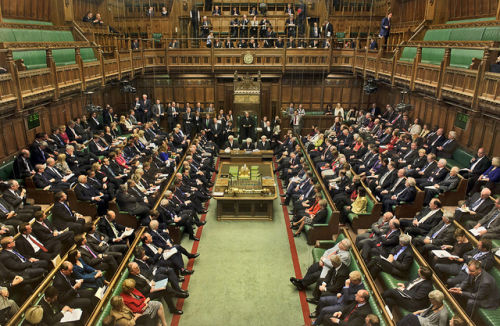 foto van het Britse House of Commons 