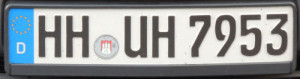 HH nummerbord auto Hamburg