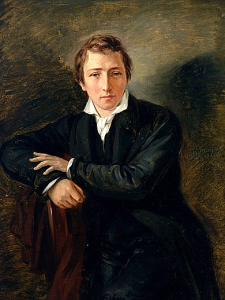 schilderij van de Duitse dichter Heinrich Heine